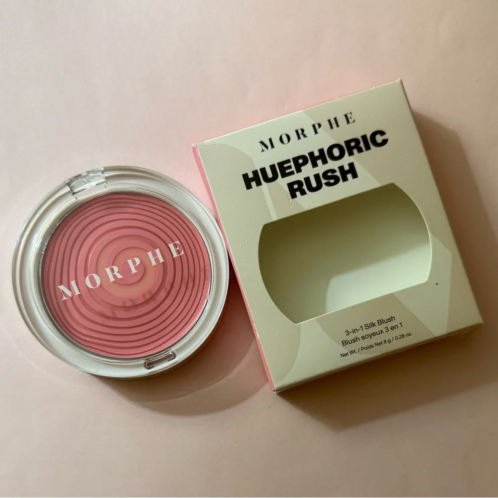 MORPHE Huephoric Rush 3-in-1 Silk Blush in Pleasured (Warm Pink) 0.28 oz / 8 g